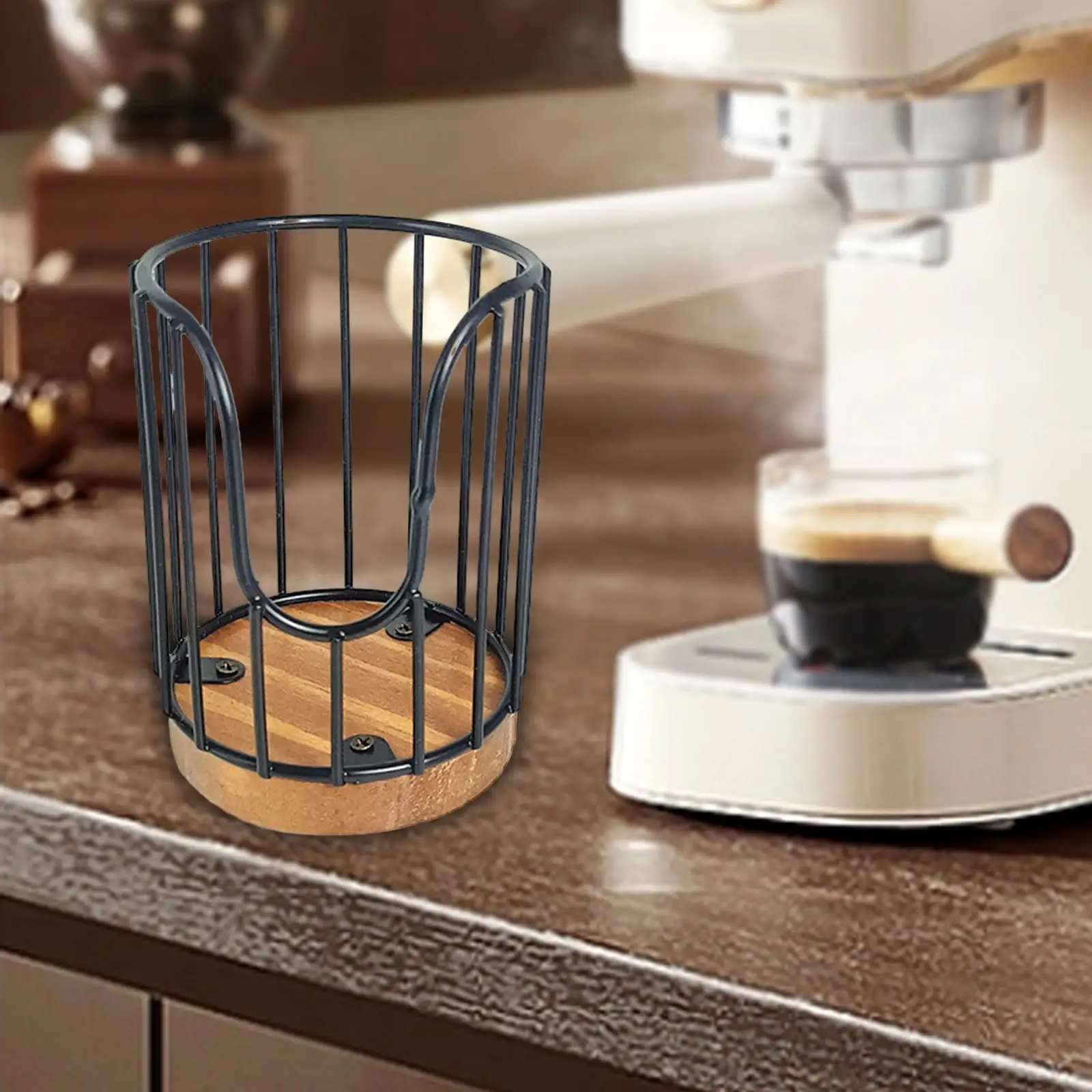 Coffee Filter Holder Basket Container, Organizer Iron Dispenser Coffee Filter Storage Rack Coffee Pod Holder for Restaurant