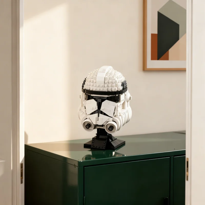 

877 деталей MOC: Шлем Clone Phase 2 из серии Star Battle – конструктор, креативный подарок, декор для демонстрации, сборная модель премиум-класса для взрослых