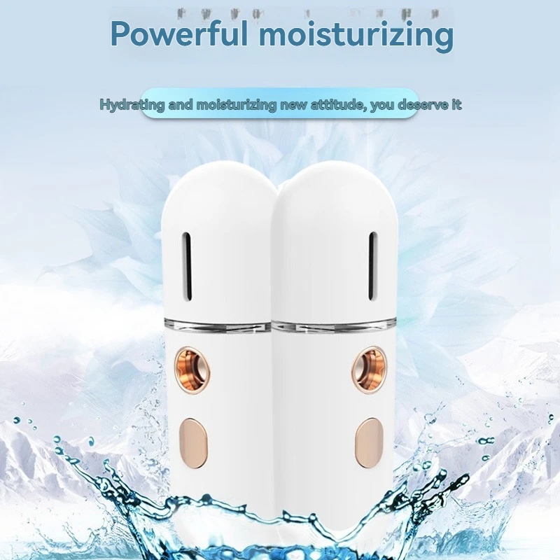 Mini humidificador portátil recargable por USB, dispositivo de vapor Facial Nano Mister, aparato hidratante en aerosol de belleza, aparato de pulverización en frío