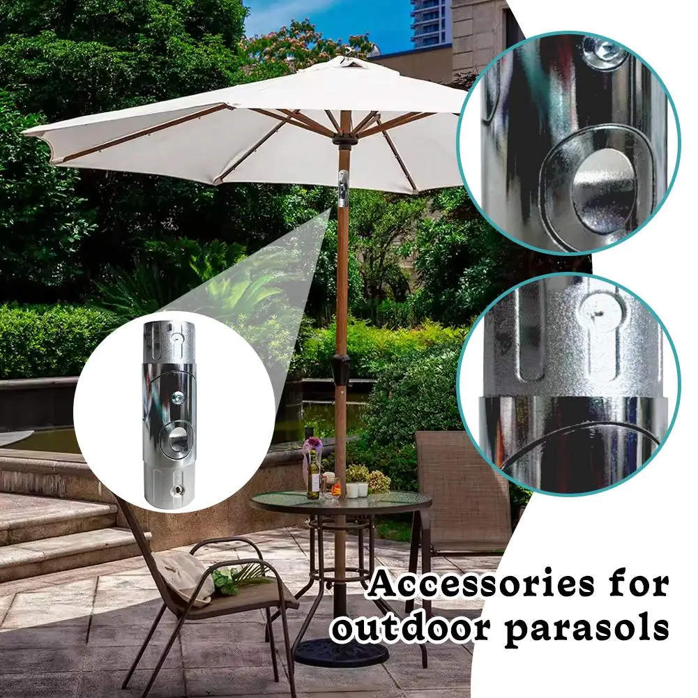 Accessories For Outdoor Parasols 3.59*13.9cm Metal Umbrella Pole Steering Replacement Parts For Terrace Umbrellas A3X9