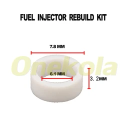 Fuel Injector Repair Kits para Volkswagen GDI, Selos PTFE, Injector De Combustível, EA888, Atacado, 3.2*7.8mm, OD:6.1mm, 100PCs