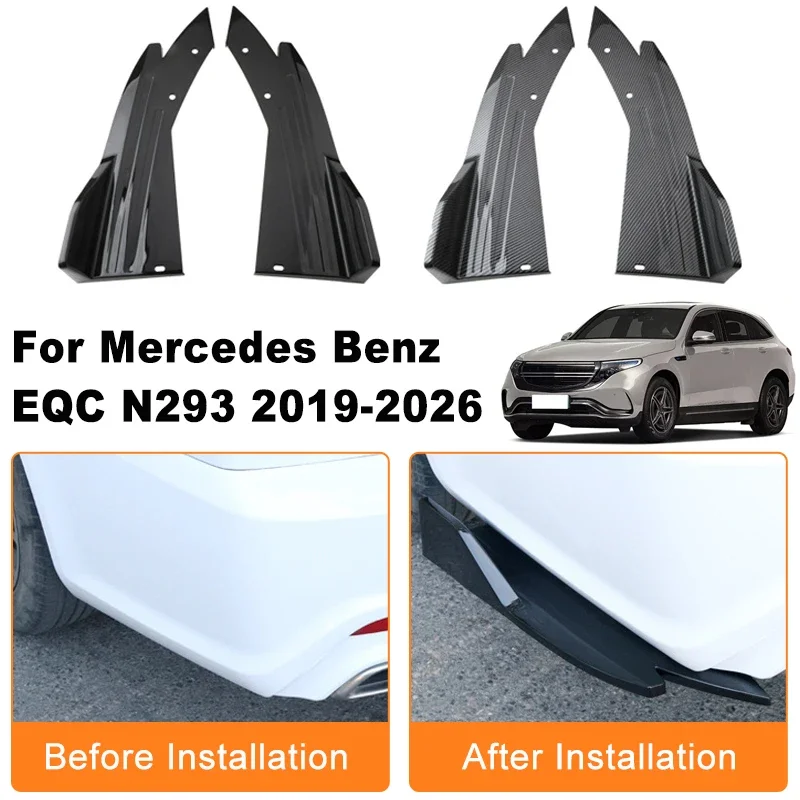 

Car Rear Bumper Spoiler Lip Diffuser Side Skirt Splitter Wrap Angle Anti-Crash Protection For Mercedes Benz EQC N293 2019-2026