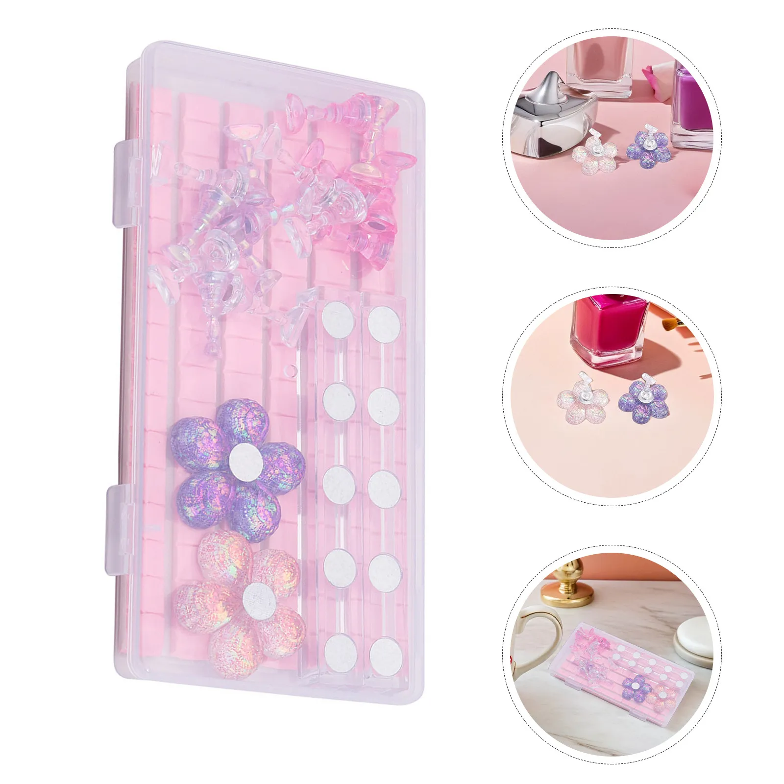 

1Set Nail Practice Stand Holder Kit Featuring Fake Nail Support Rack Portable Compact Design for Press on Nails Display