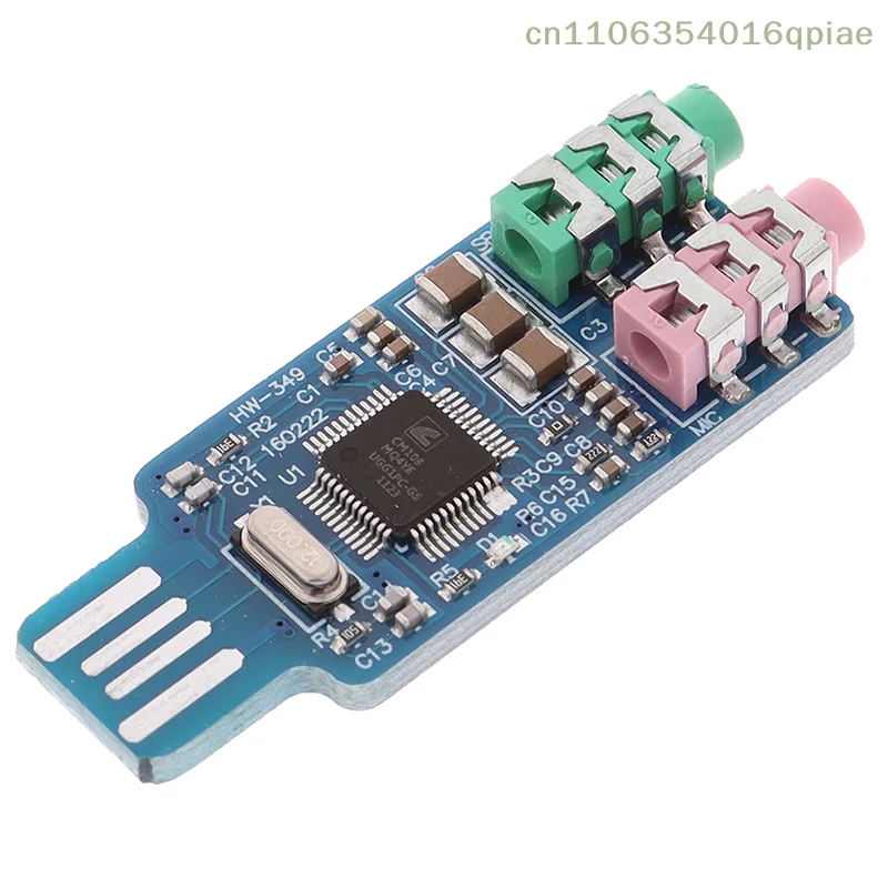 

(Летняя коллекция 4) USB-накопитель CM108, внешняя звуковая карта USB для ноутбуков и компьютеров, модуль звуковой карты