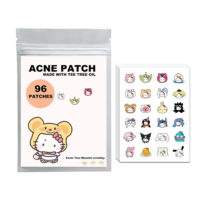 96pcs/set Sanrio Hello Kitty Cat Repair Acne Patch Facial Skin Care Fade Blemishes Pimple Marks Closed Acne