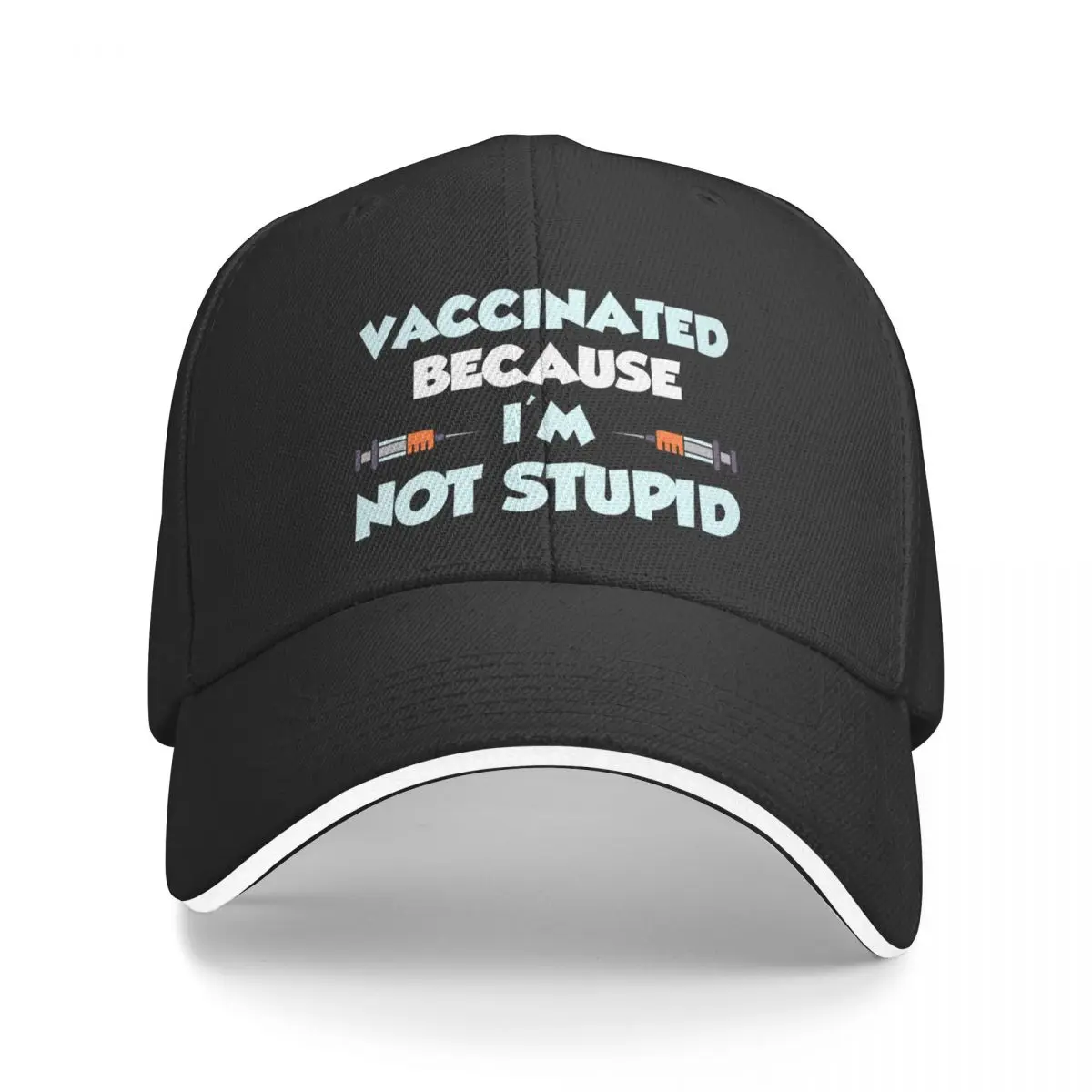 

Vaccination Awareness Vaccinated Saying Baseball Cap black Bobble Hat Hat Luxury Brand Men's Women's