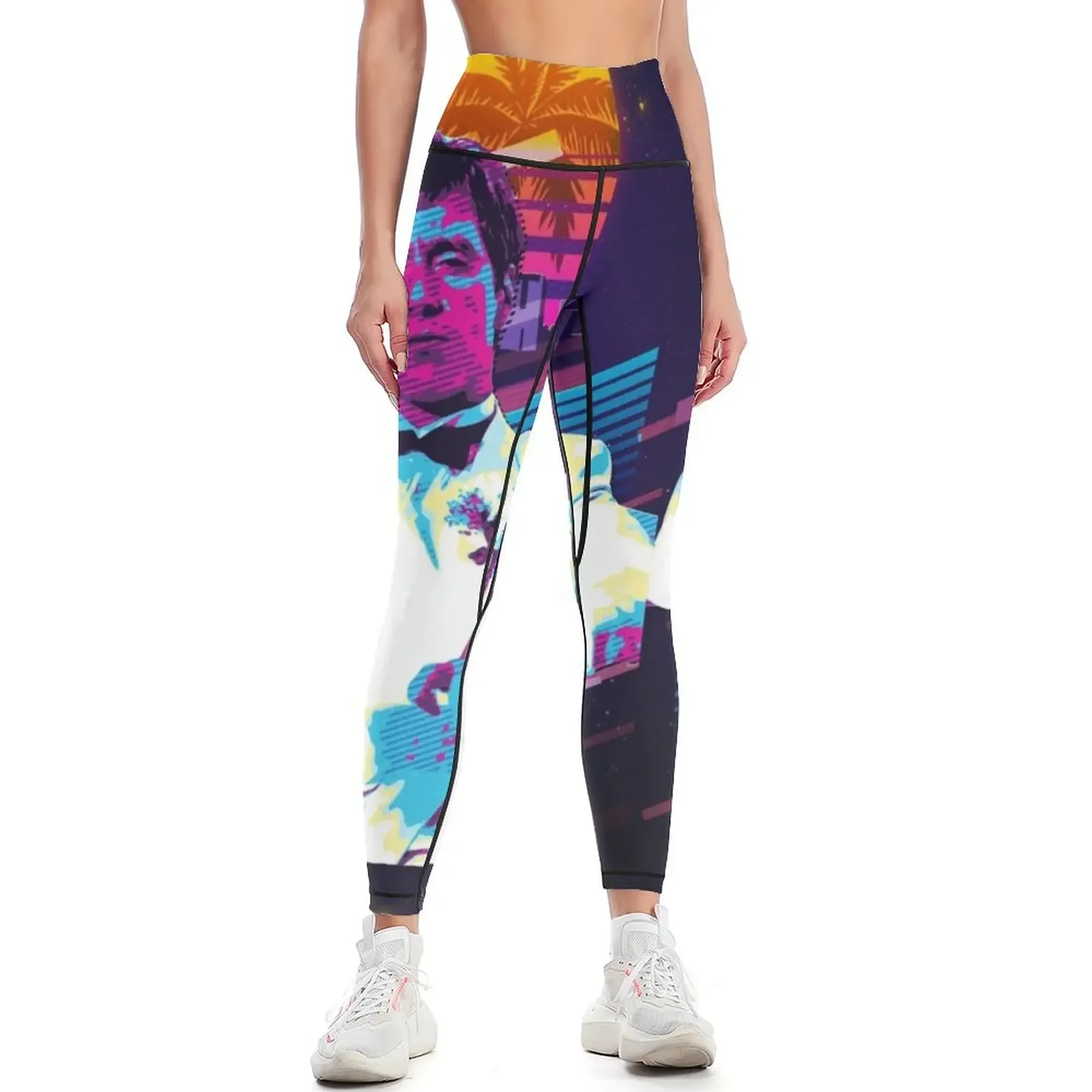 

Classic Cinema Art: Scarface Movie Print Featuring Al Pacino Leggings sport set for physical Womens Leggings