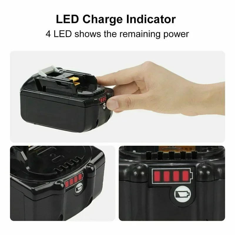 Neuester wiederaufladbarer 6,0-Ah-Akku für Makita 18 V Elektrowerkzeug BL1860 BL1850 BL1840 6000 mAh Akku für Makita 18 V Ersatz