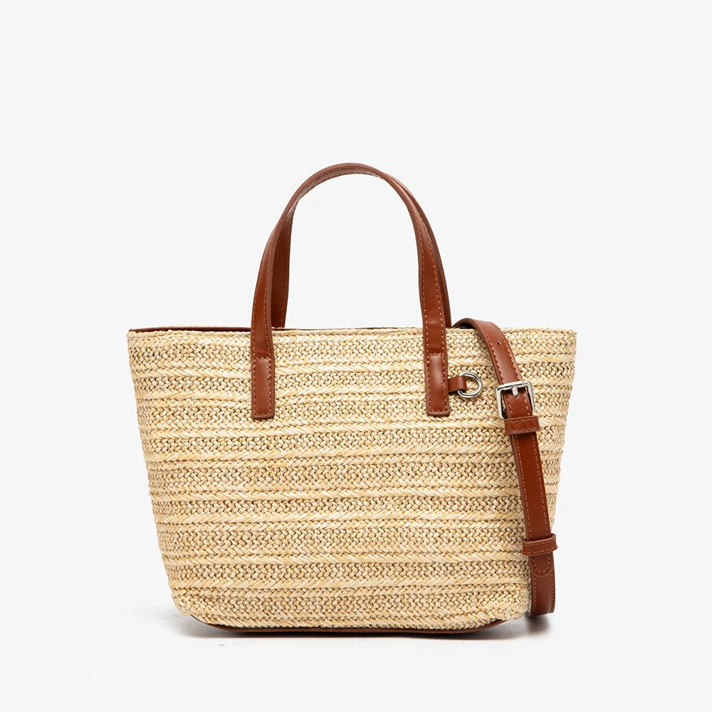 

Bohemian Woven Beach Bags for Women Tote Travel Straw Bag Handmade Handbag Bucket Bag Vacation Shoulder Crossbody Bags Shopper