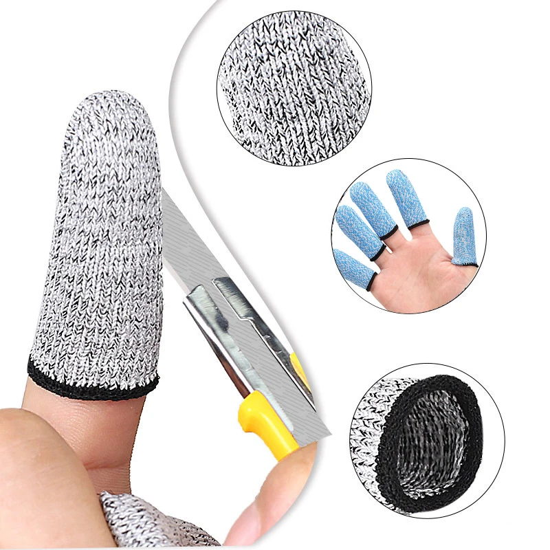 Guantes de seguridad resistentes a Cortes, cubiertas para dedos, cocina, jardinería, corte antiarañazos, cuchillo para pulgar, protector de dedos,