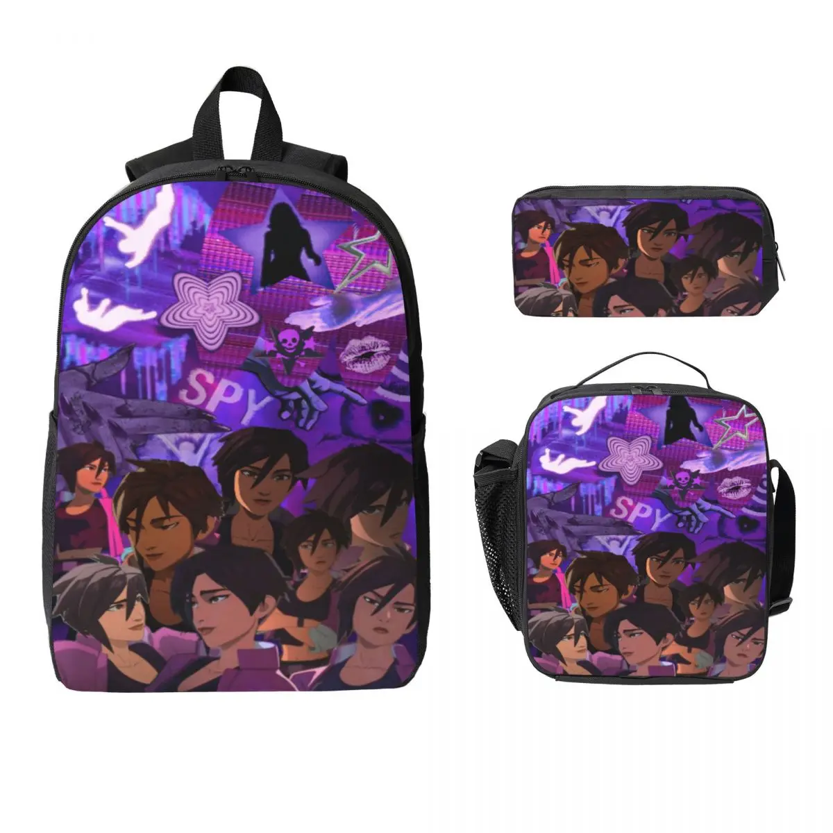 3Pcs Dispatch Game Backpack Set for Children Pen Bags Bookbag Sets with Lunch Box For Primary School Students Knapsack