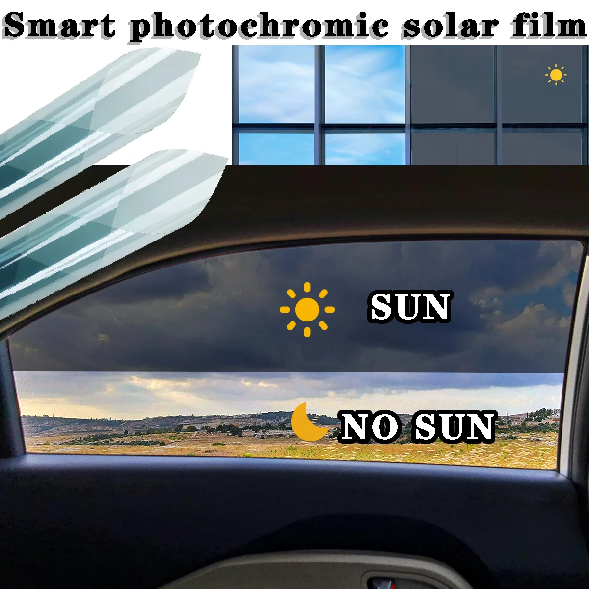 

UV ppf film 50/76/100cm Color Changing Solar Tint Film Window Film Photochromic Window Tint UV Proof home Building Window