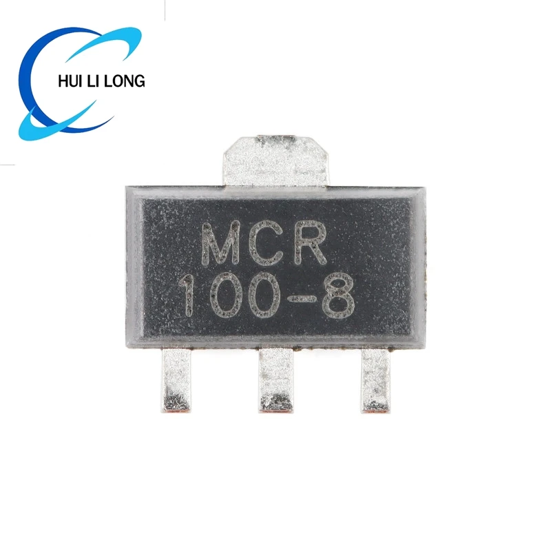 10pcs/lot MCR100 MCR100-6 400V/0.8A MCR100-8 600V SOT-89 MCR 100-6 100-8 Silicon Controlled Rectifier Thyristor Transistors