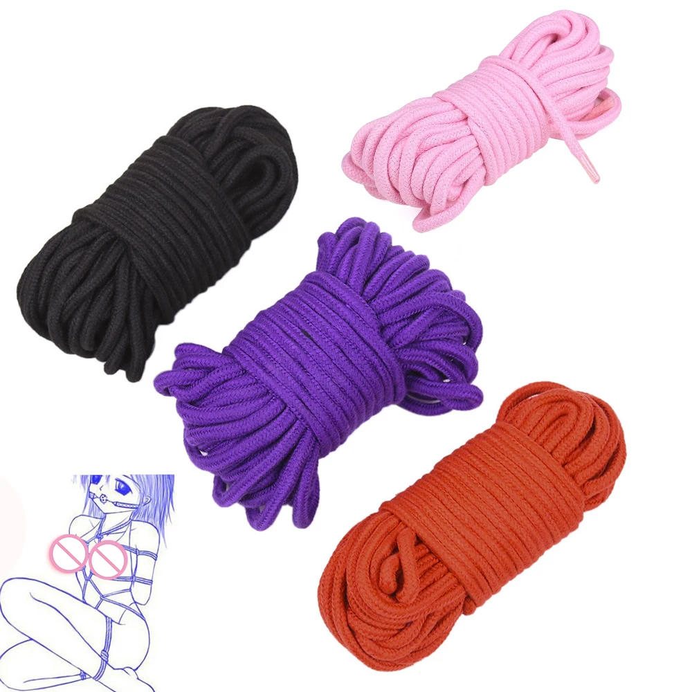 2m/ 10m/ 20m Cotton Rope Female Adult Sex products BDSM Bondage Soft Rope Adult Games Binding Rope Role-Playing Sex Toy