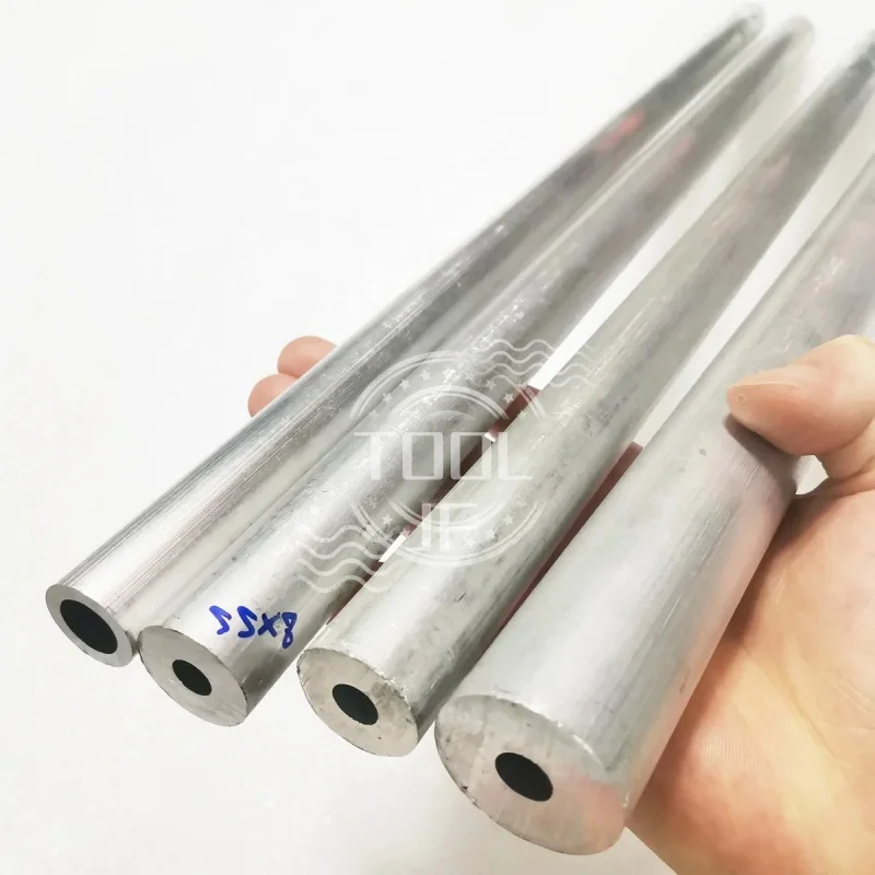 

6061 Aluminum Round Tube/Pipe - Thin Straight Hollow Alloy with OD1.5-9.5mm & ID1.1-8.5mm for CNC Customization