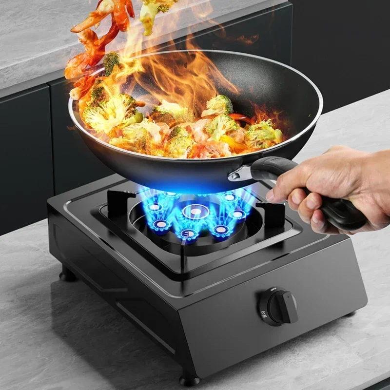 

Одноглазовая плита из нержавеющей стали Газовая плита Бытовой настольный сжиженный газ Природный газ Старомодная защита от пламени