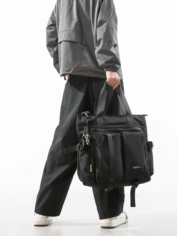 

Модная мужская большая сумка через плечо Capaci для рабочей одежды, пригородная сумка через плечо, спортивная сумка, мягкая корейская повседневная сумка на молнии