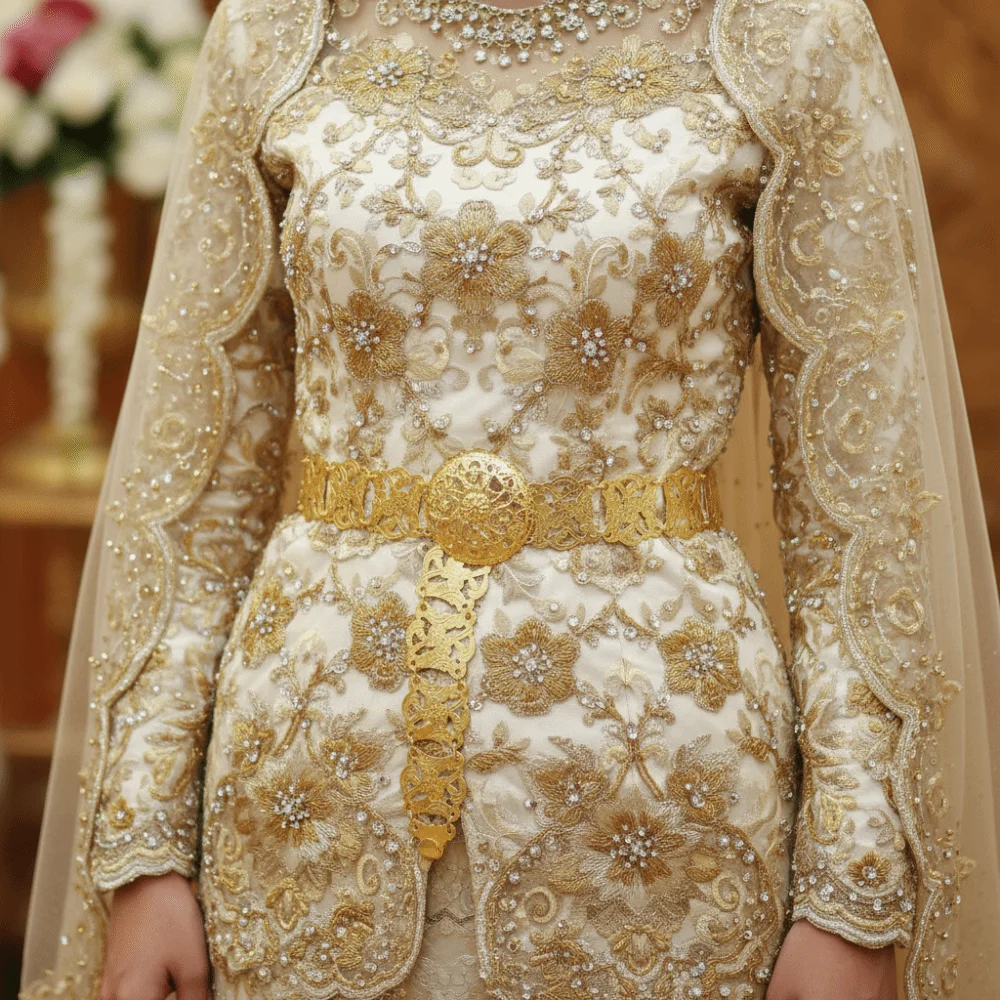 خمر الفضة العرقية نمط حزام التقليدية ماليزيا الذهب حزام الجوف خارج تايلاند فستان رقص حزام سلاسل الطرف الديكور #5