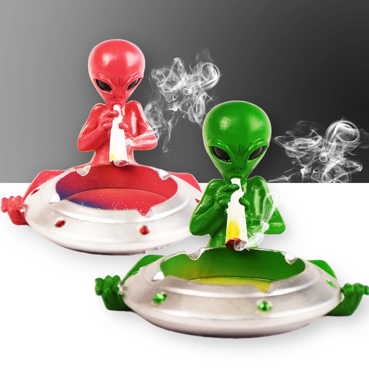 1PC, Ashtray, Exquisite Alien Creative Ashtray, Creative UFO Design,Alien Personalized Ashtray, Alien Style Resin Ashtray