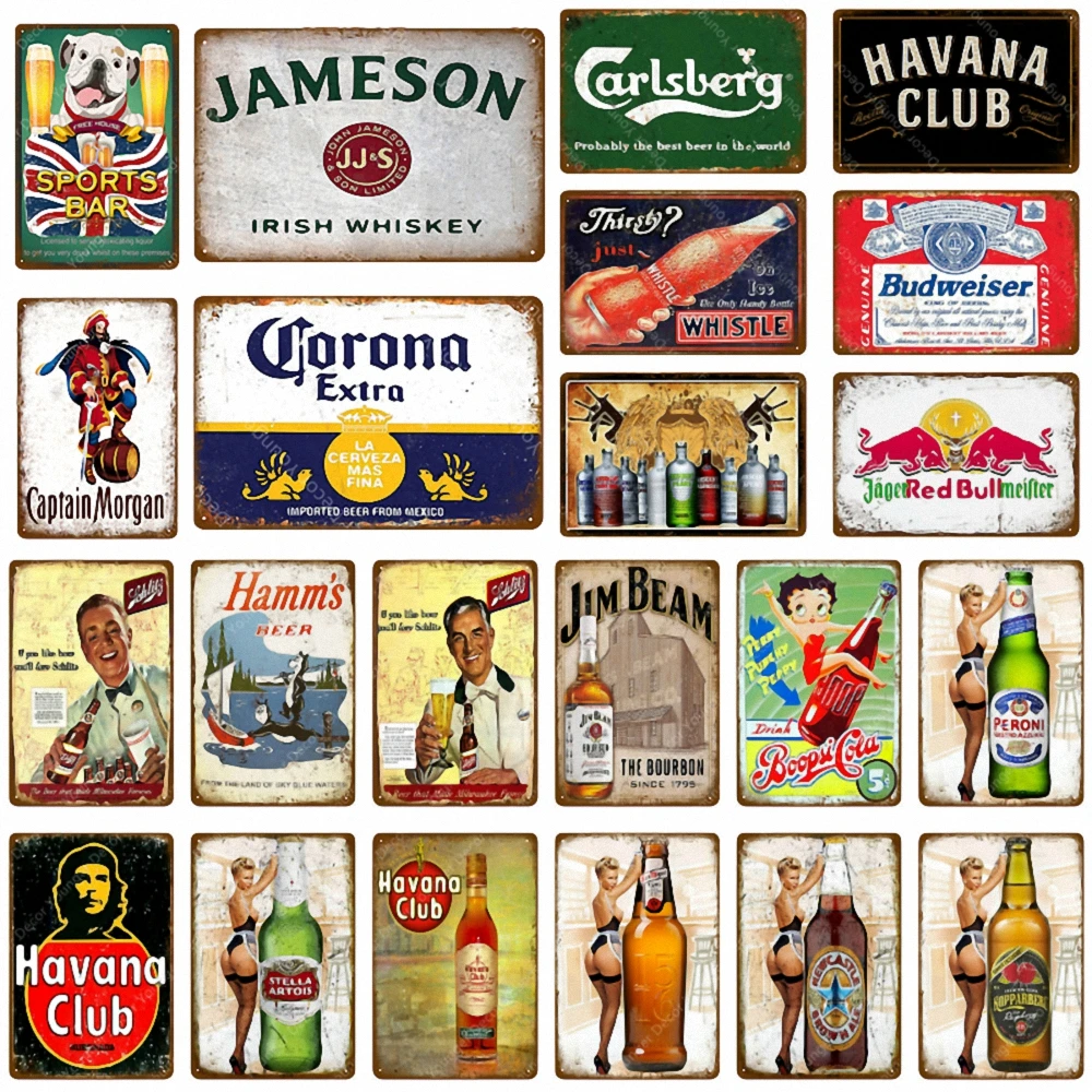 

10 PCS Random delivery Vintage Metal Posters Retro Movie Tin Signs Cinema Bar Wall Art Decorative Plaques for Modern Home Decor