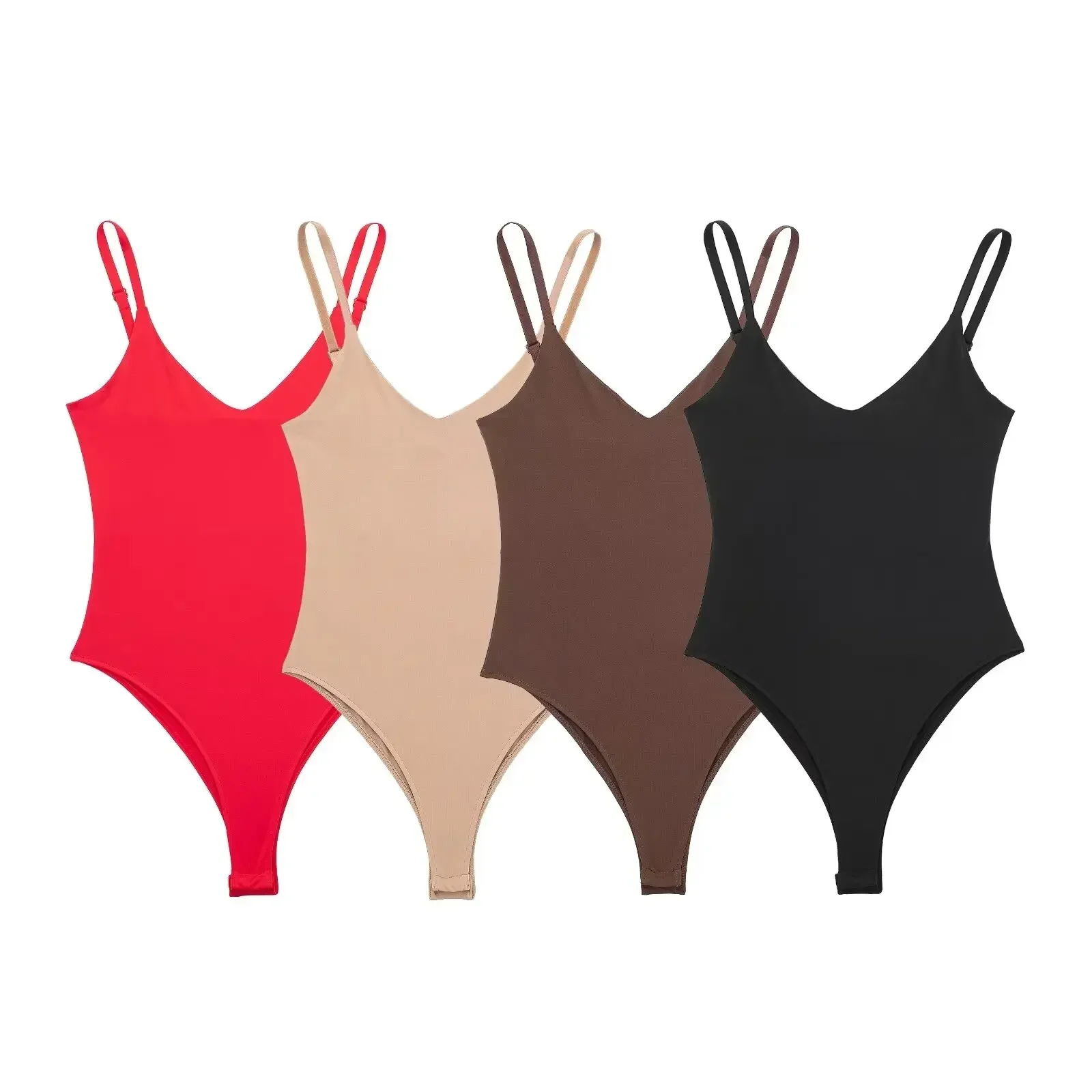 

Women's 2024 New Fashion Multicolor Sexy Off the Back Tight Strap jumpsuit Retro Sleeveless Button Women's jumpsuit Mujer