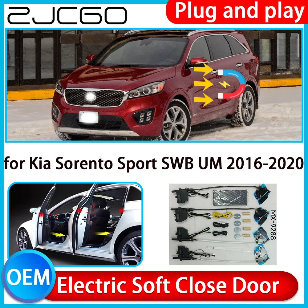 ZJCGO for Kia Sorento Sport SWB UM 2016-2020 Auto Pull Soft Close Kit Door Power Latch Electric Door Catch Soft Closing