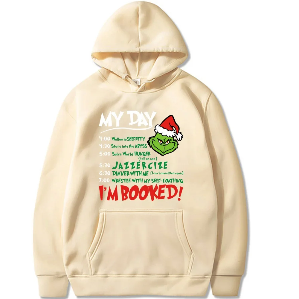 سويت شيرت بقلنسوة وأكمام طويلة لعيد الميلاد زي أخضر مطبوع عليه Grinch ملابس رياضية كاجوال للرجال والنساء موضة الخريف والشتاء #3