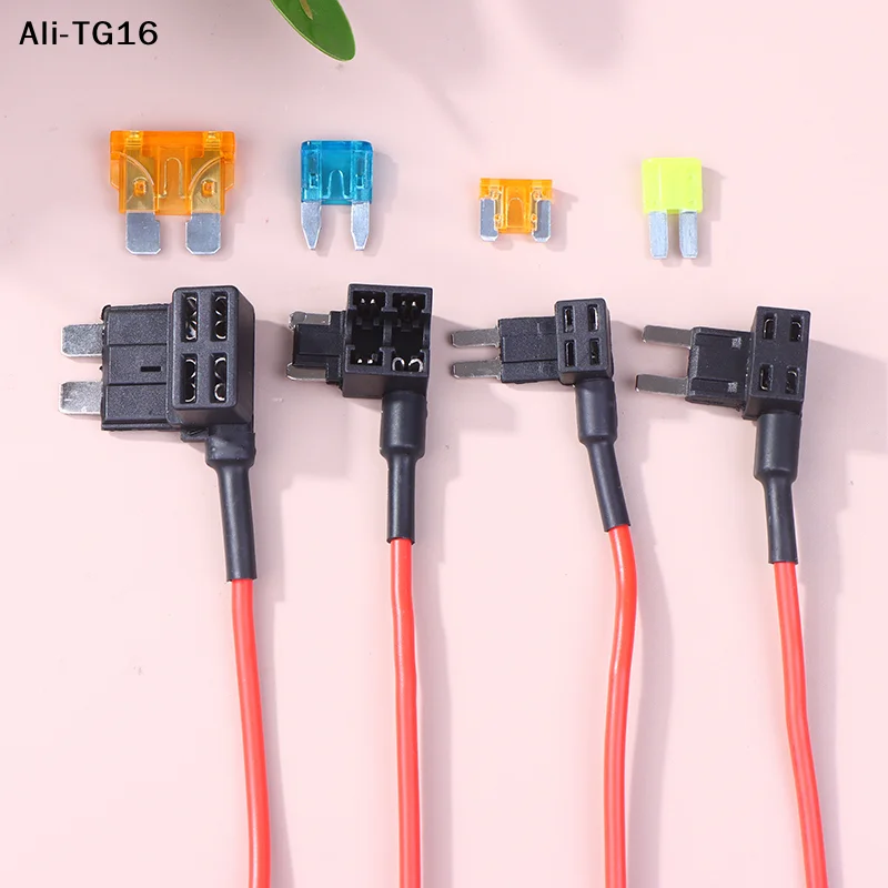 【A16h】12Pcs 4 Types 12V Additional Circuit Adapters And Fuse Set- Tap Car Fuse Holder With Micro2 Mini ATC ATS Thin Tap Adapter