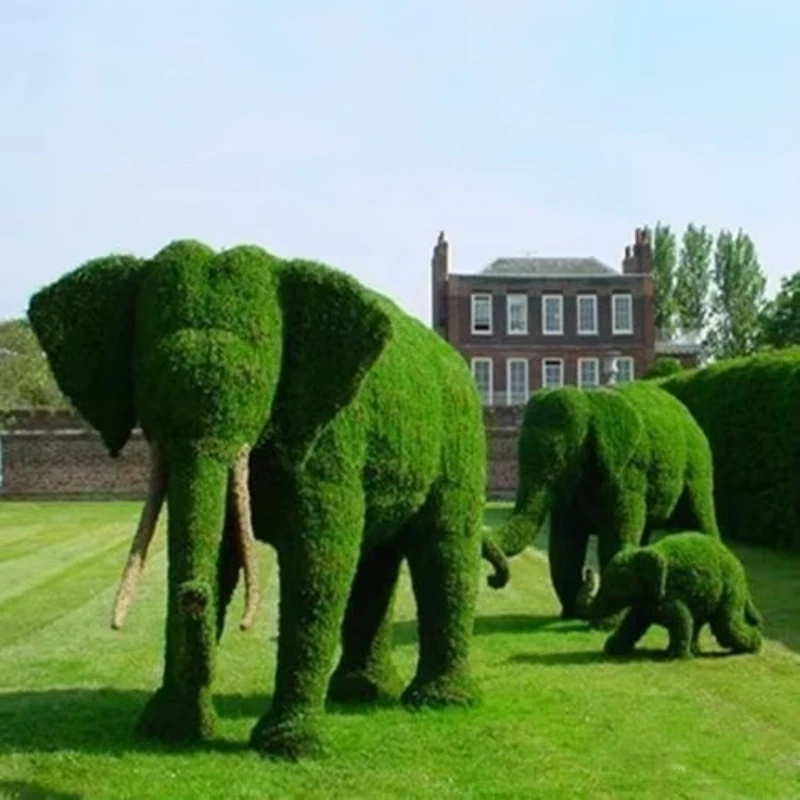 

High-quality, realistic animals, decorative, artificial, elephants, grass animals