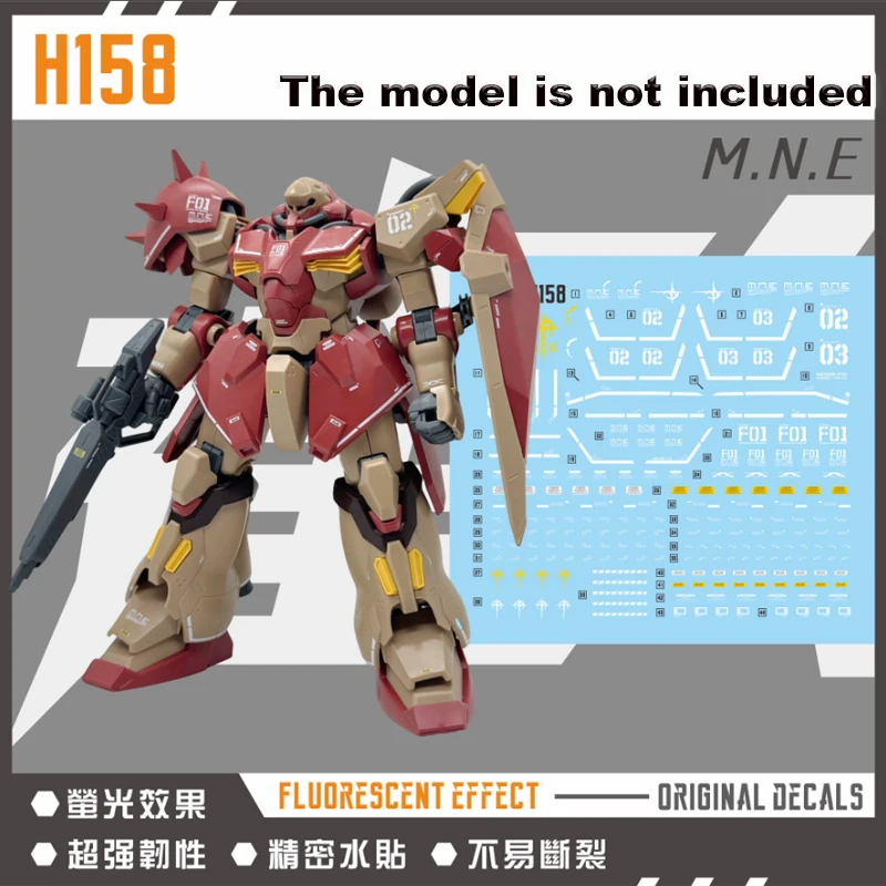 Nouveau décalcomanie Master H158 pour HGUC 1/144 Me02R-F01 Messer TypeF01, autocollant à l'eau haute précision fluorescent, accessoires de bricolage, jouets cadeaux