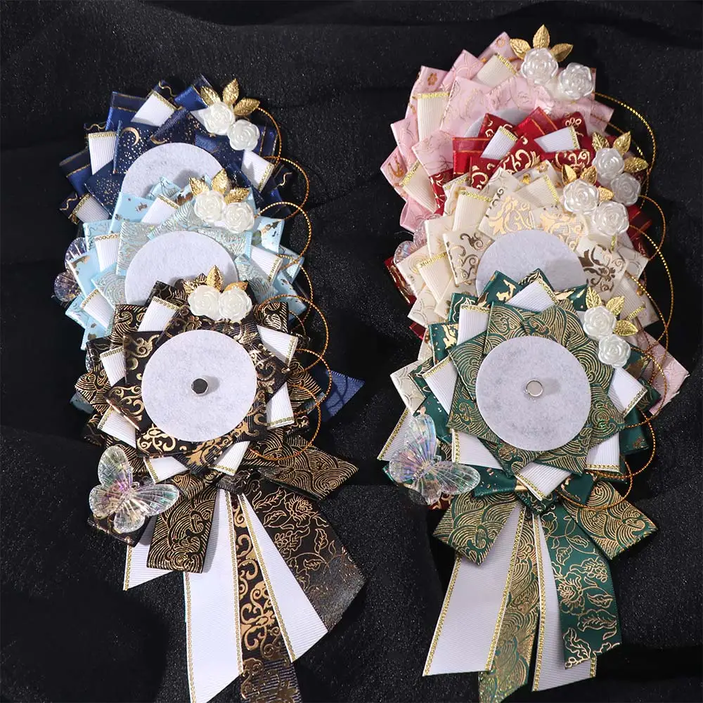 

Cosplay Decorate Anime Badge Holder Lightweight Flower Pins Display Base Plastic Oblique Tail Ribbon Backpack Ornament