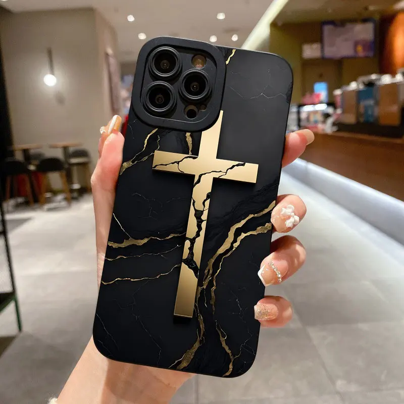 Funda de teléfono antigolpes pintada con cruz de Jesús para Samsung Galaxy A25 A56 A16 A06 A35 A15 A34 A24 A05 A13 A73 A53 A23 A13 4G 5G