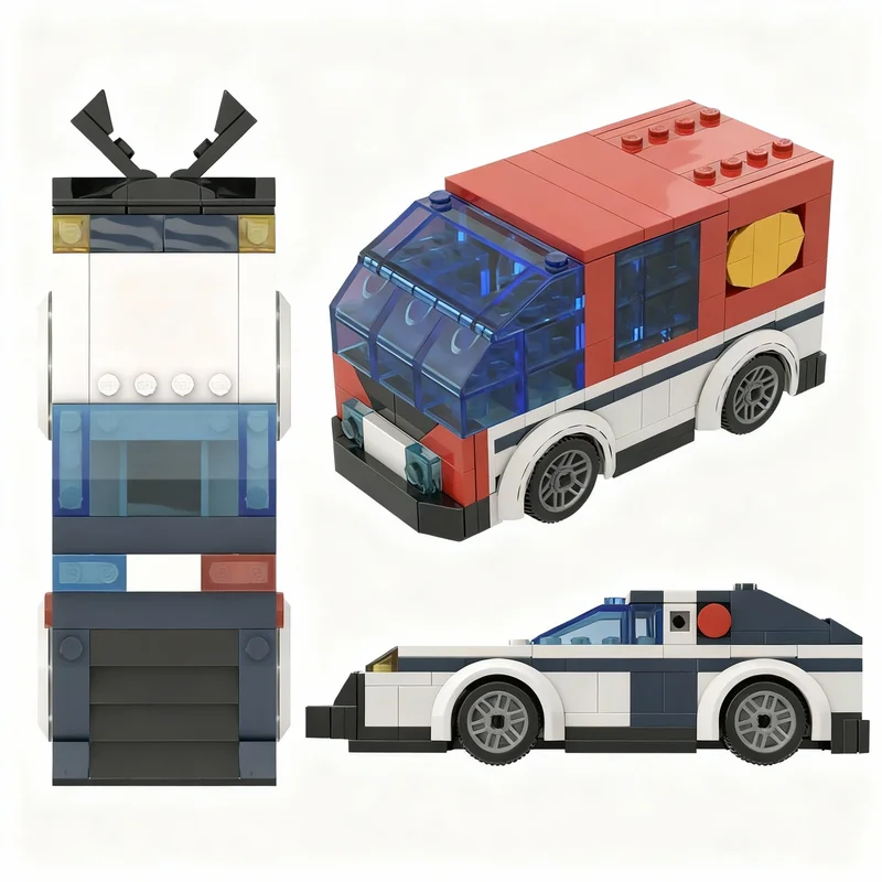 344pcs MOC Transforming Gadgetmobile Model Toy Building Blocks Architecture Christmas Gift Collection DIY Idea Assemble Art