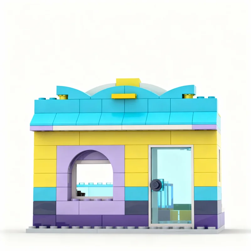 

196pcs MOC Ice Cream Parlour Classic Model Building Blocks Construction Toy Christmas Gifts DIY Creative Idea Education Birthday