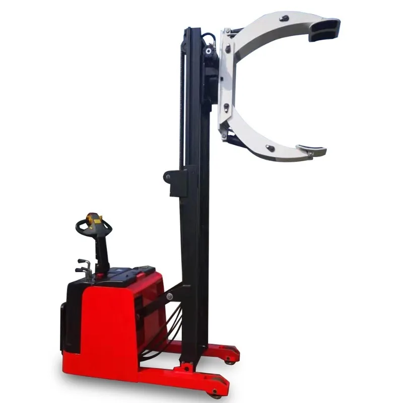 

[Hot Sale] Full Electric Paper Roller Lift Stacker With Rotating Clamp Attachment