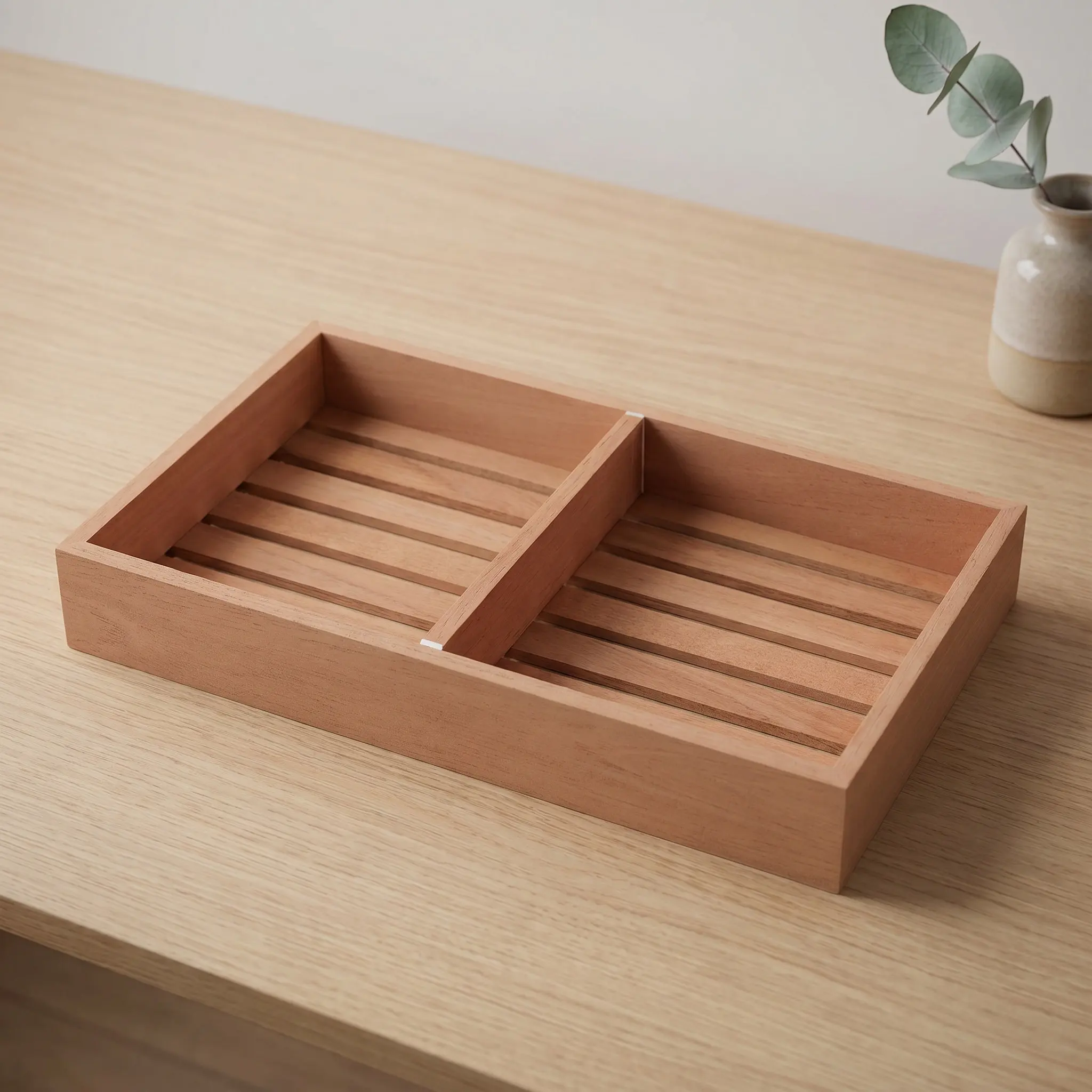 2 Pcs Cigar Hydration Tray with Divider Humidor Organizer Cedar Trays for Storage Organization