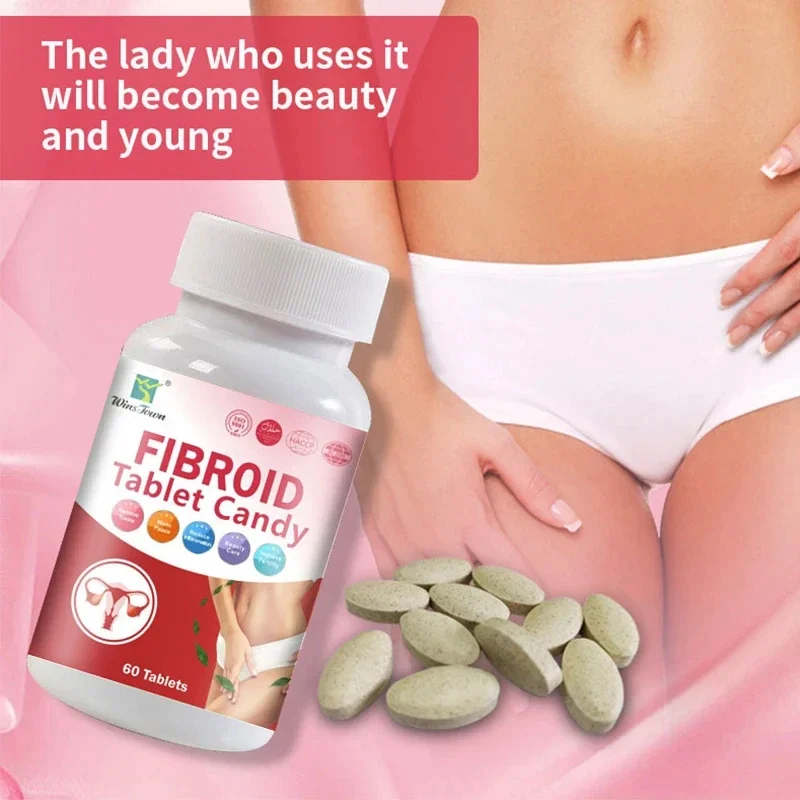 1 Bottle Fibrous Tablets Pills Can Eliminate Uterine Toxins Restore and1bag Fibroid Tea Powerful Natural Antioxidants Help Clear