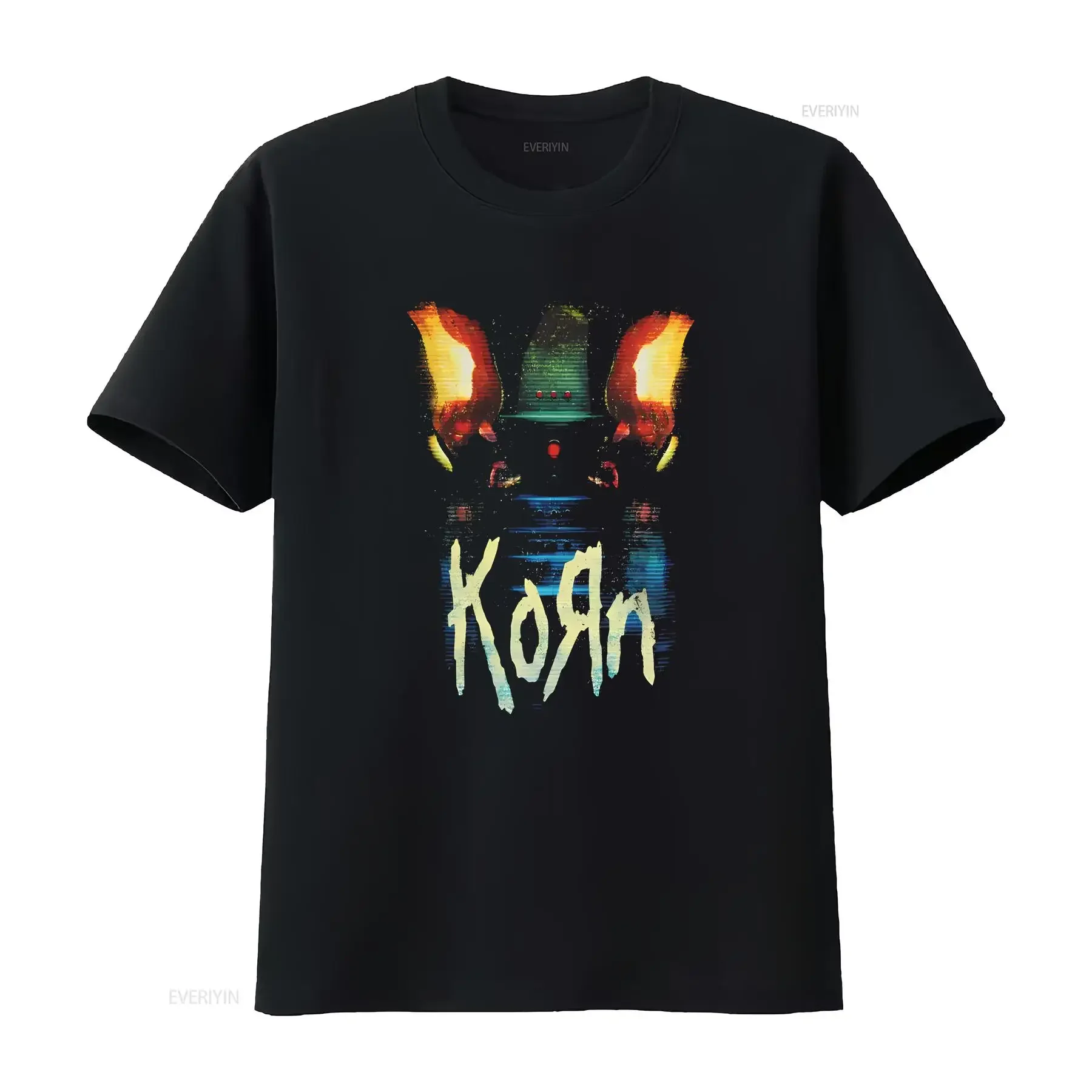 

korn 2014 tour T Shirt vintage Washed Casual Stylish Stretched fashion homme Versatile Unisex Slightly graphic Soft streetwear