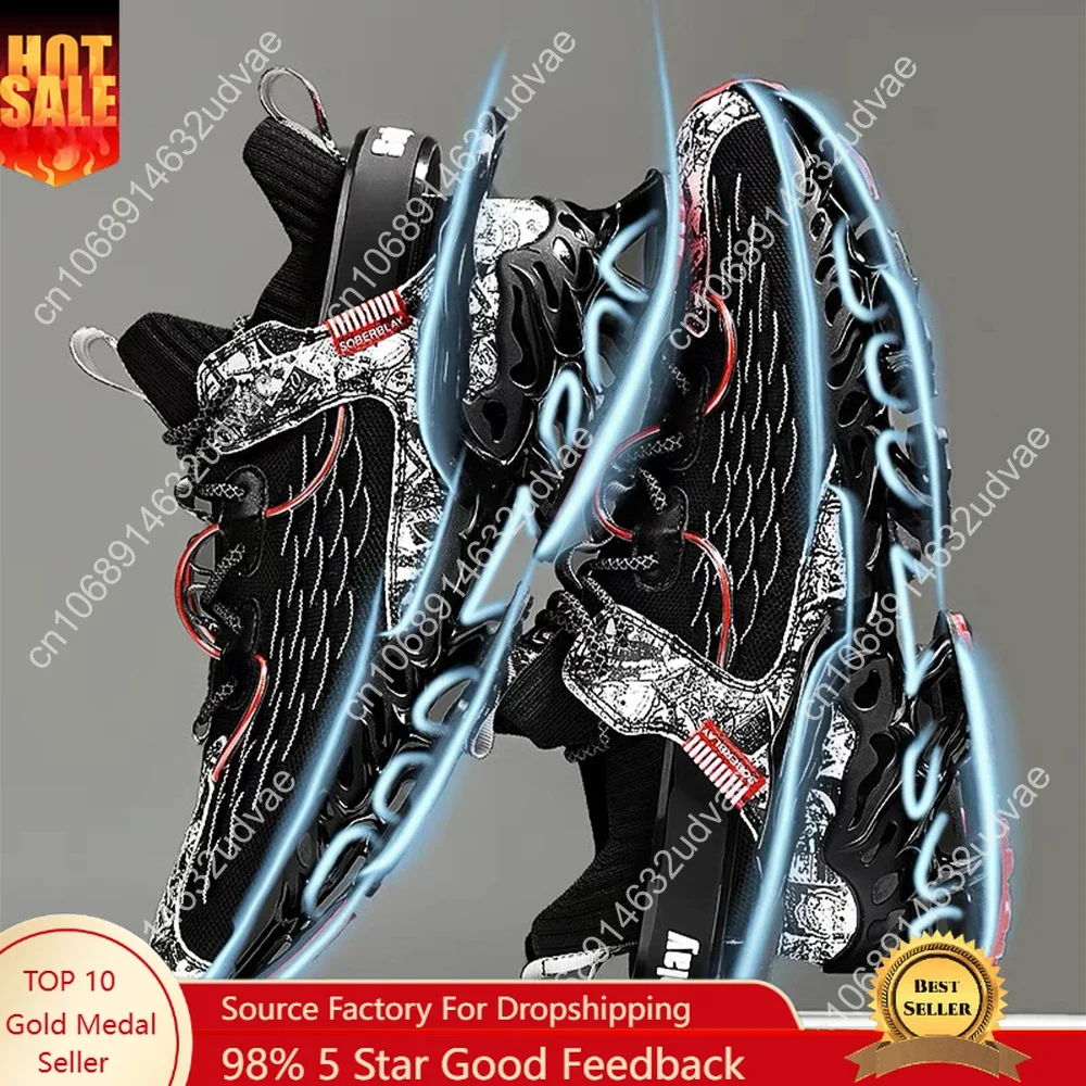 

2024 Lexsan Men Running Shoes Sneakers Male Tenis Luxury Designer Mesh Breathable Casual Fashion Blade Cushioning for Men