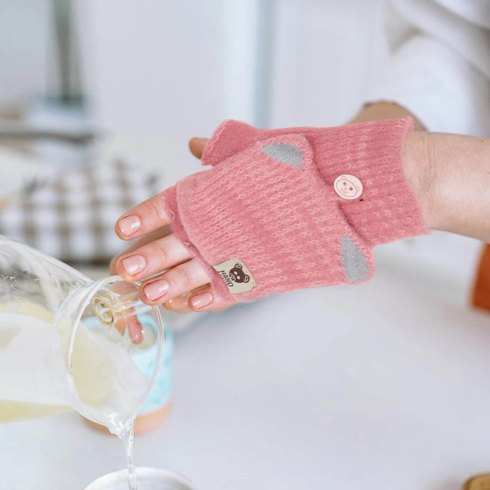 

1set Heating Gloves Hand Warmer Winter Unisex Half-finger Knitted Electric USB Mitten Gloves Laptop Cycling Running Gaming