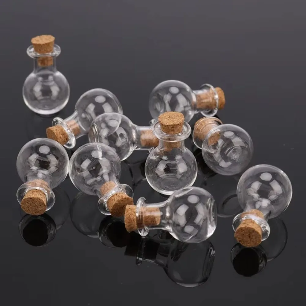 

New Clear Glass Candy Glass Jars Cork Stoppers DIY Crafts Wedding Favor Jars Decorative Jars Clear Drift Bottle Valentine's Day