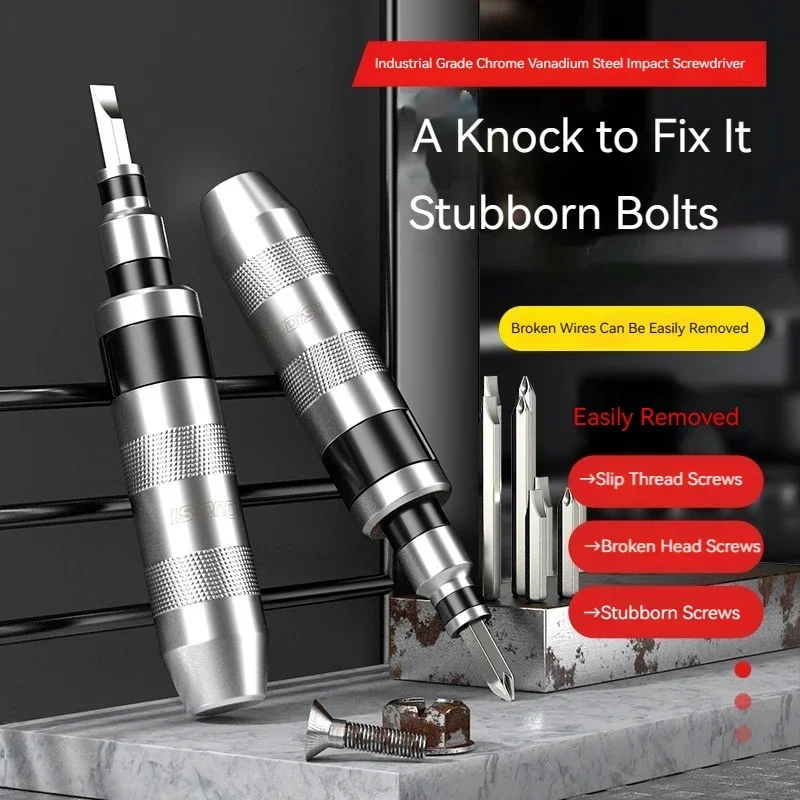 

7/13 PCS Impact Screwdriver Hand Manual Reversible Impact Driver Set Durable Remove Disengage Rusted Fasteners Or Frozen Bolts
