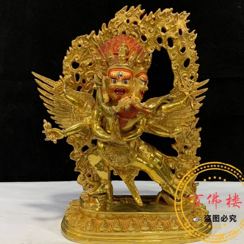 27cm Puba King Kong Copper Gilt Buddha Statue Tibetan Tantra Supplies Home Worship Direct Wholesale