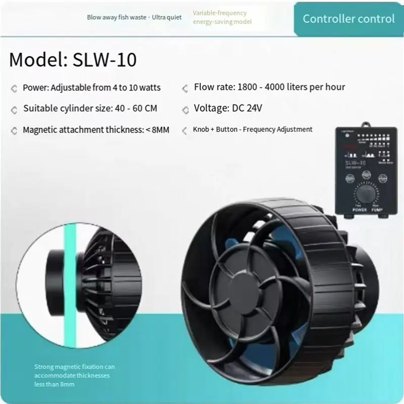A23P SLW10 Wavemaker Silent Wave Maker Pump For Marine Aquarium Sine Mobile Surf Pump