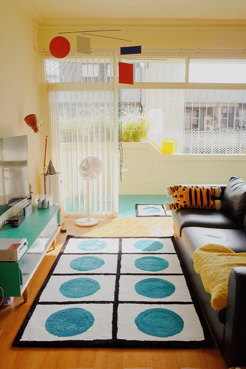 

VIKAMA Simple Ins-Style Carpet, Living Room Sofa, Coffee Table Mat, Easy To Maintain, Bedroom Carpet, Home Decoration