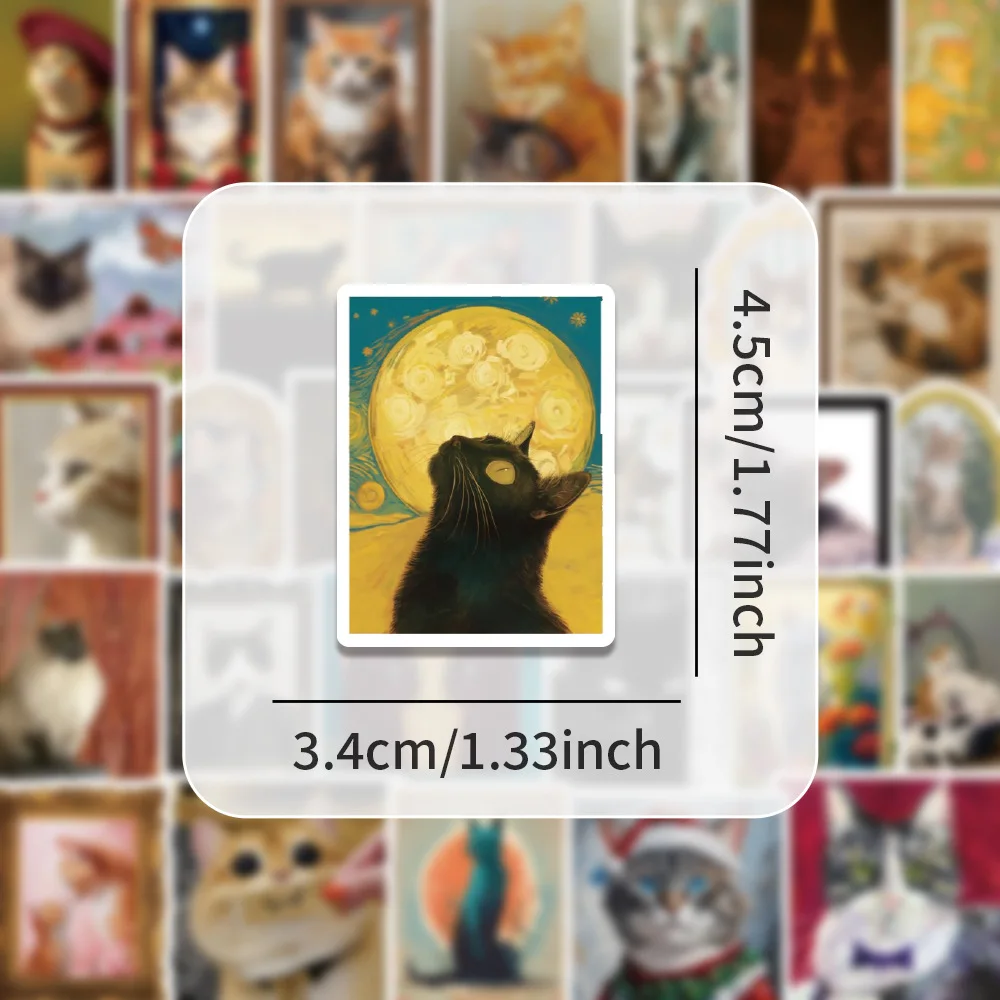 

54PCS Cartoon Cat Photo Frame Graffiti Sticker Creative Decoration Mobile Phone Case Notebook Water Cup Toy Gift Stickers