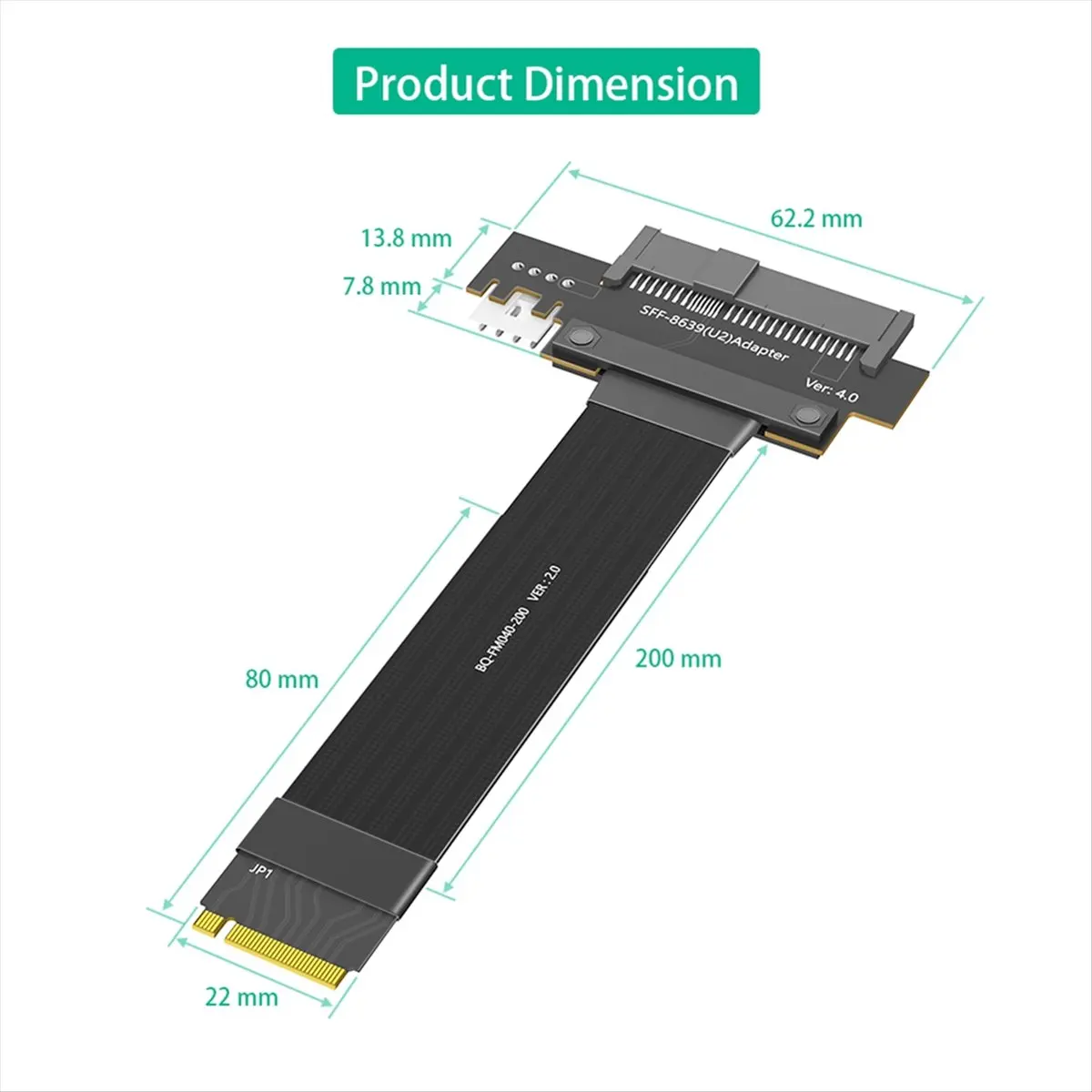 

NGFF M.2 NVMe 4.0 to U2 SFF-8639 Adapter Cable Extension Cable Main in Electronic products