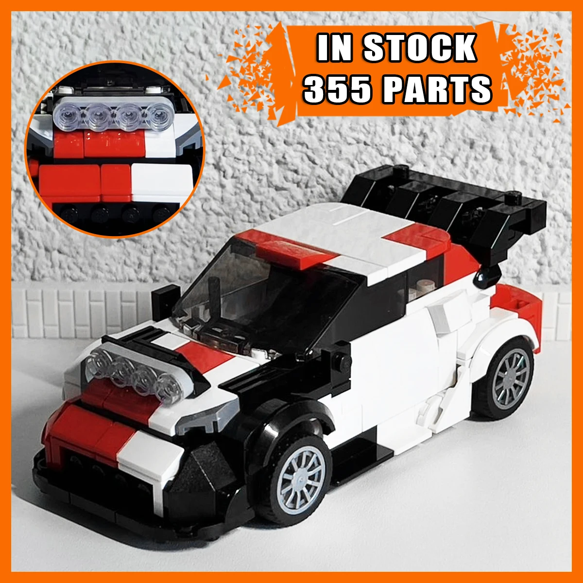 

НОВЫЙ Набор строительных блоков MOC «Гоночный автомобиль», модель транспортного средства в 8-ячеечном стиле, конструктор для самостоятельной сборки, подарок на день рождения для детей и мальчиков