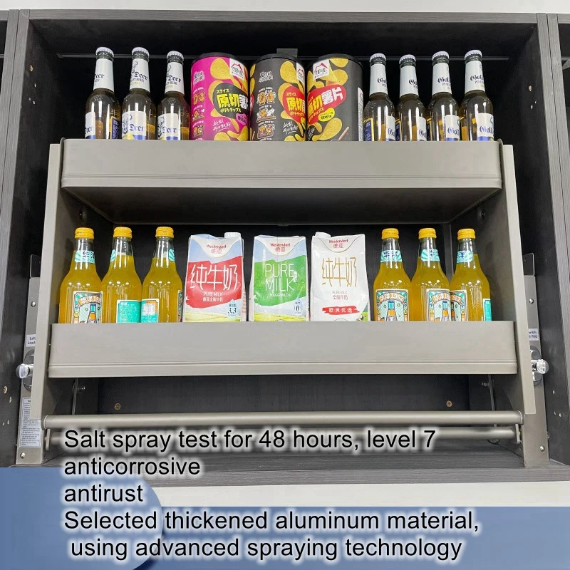 Kitchen hanging cabinet lifting pull-out cabinet up and down cushion organizer wall cabinet pull-down telescopic pull-outs
