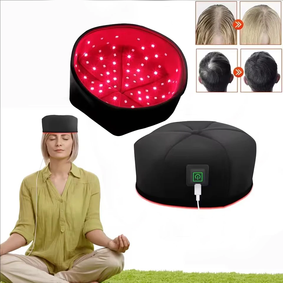 

Haargroei Cap Led Red Light Therapie Apparaten Rode Lichttherapie Cap 660nm 830nm Rood Nabij Infrarood Hoofdhuid Massager